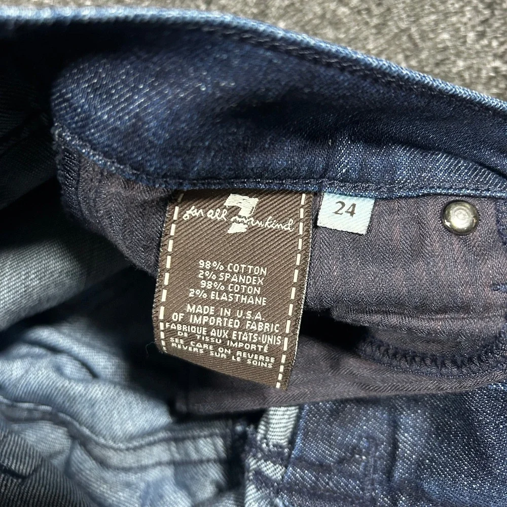 7 For All Mankind Lexie Bootcut Jeans Womens 24 Petite Blue Dark Wash Excellent